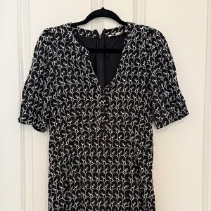 Black Embroidered Dress, Size 6